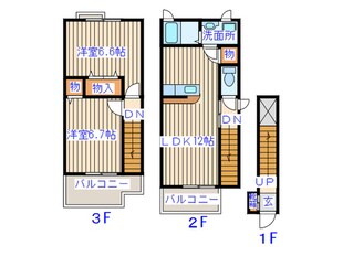 ホープヒルズ1番館の物件間取画像